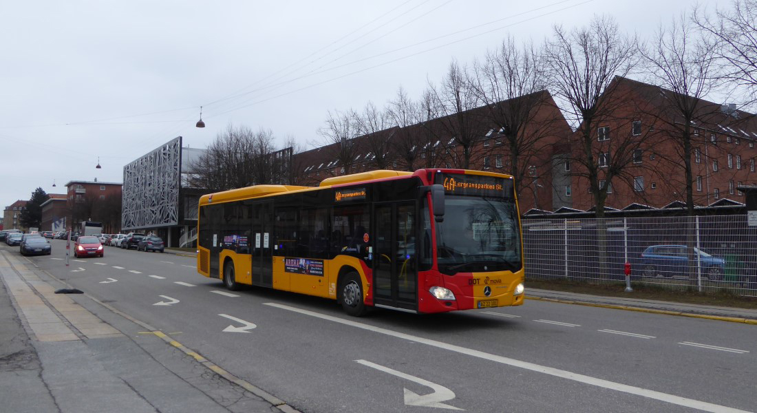 Movia bus, line 4A on Vermundsgade, Copenhagen